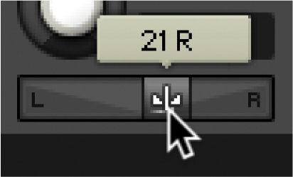 A bipolar panning slider.