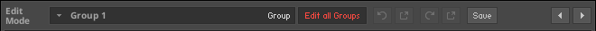 The Rack header in instrument Edit view.