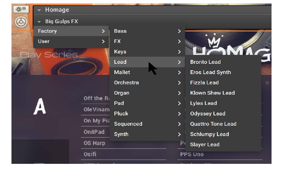 HOMAGE_Snapshot_Load_Menu.jpg