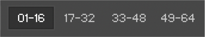 Four tabs with the first one highlighted.