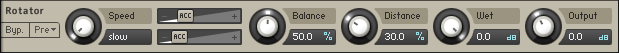The Rotator effect interface.