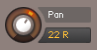 A bipolar panning knob.
