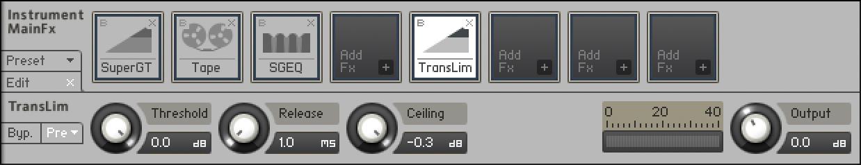 The Main Effects Chain.