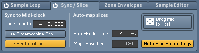 The Sync / Slice tab.