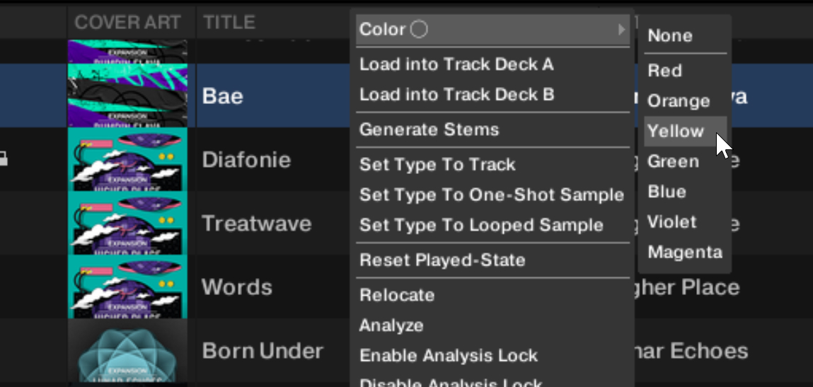 TPlay4_Browser-TrackList-SelectingTrackColor.jpg